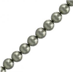 50 perles de verre 4 mm olivine